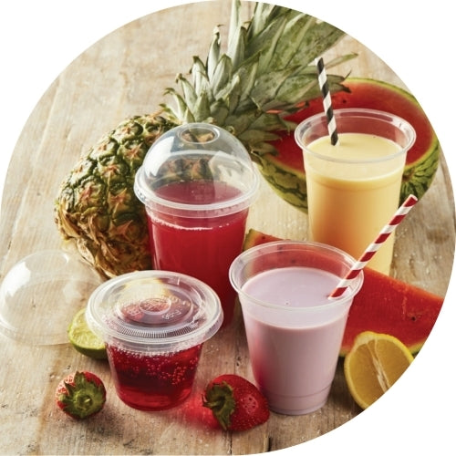 Domed and Flat Smoothie Lids