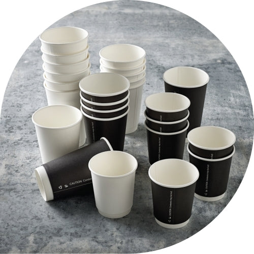 White Double Wall Paper Cups