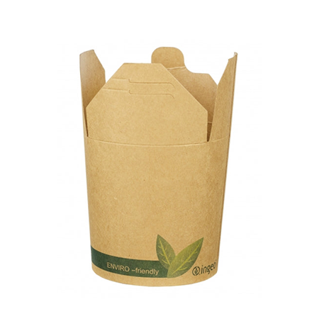 16oz Kraft PLA Compostable Round Food Pail