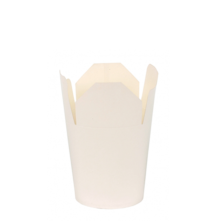 16oz White Round Food Pail