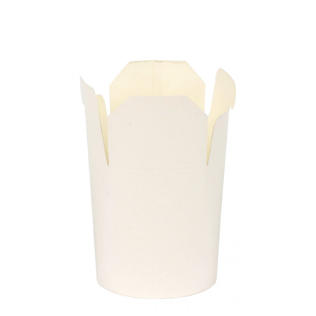 26oz White Round Food Pail