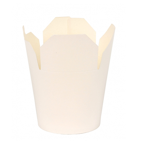 32oz White Round Food Pail