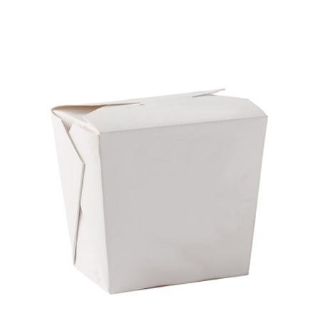 32oz White Square Food Pail