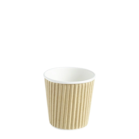 4oz Pure Kraft Ripple Wrap Paper Coffee Cup