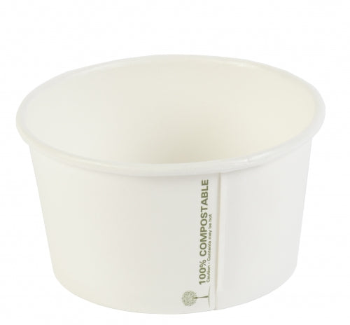 12 oz Soup Containers with Lids Disposable Soup Bowls, Ice Cream Containers,  Disposable Soup Cups White