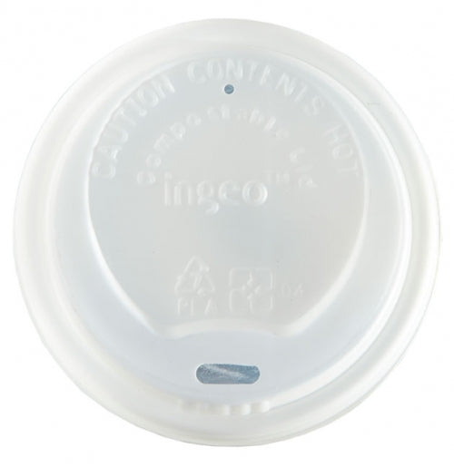 Compostable White 6oz Domed Sip-thru Lid