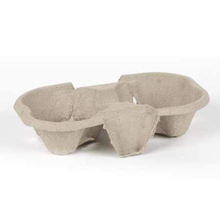2 Cup Moulded Pulp Fibre Cup Carriers