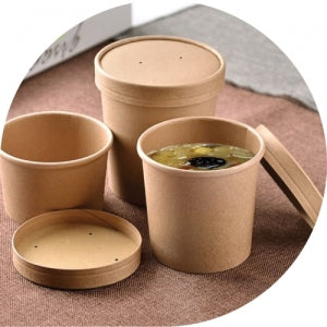 Brown Kraft Soup Containers