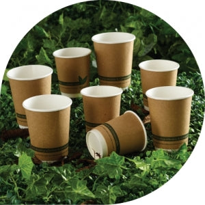 10oz Compostable Kraft Double Wall Paper Cups