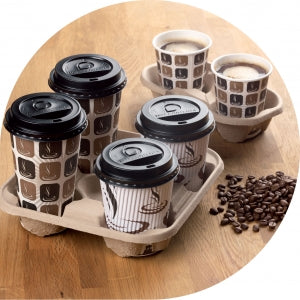 Moulded Pulp Fibre Cup Carriers