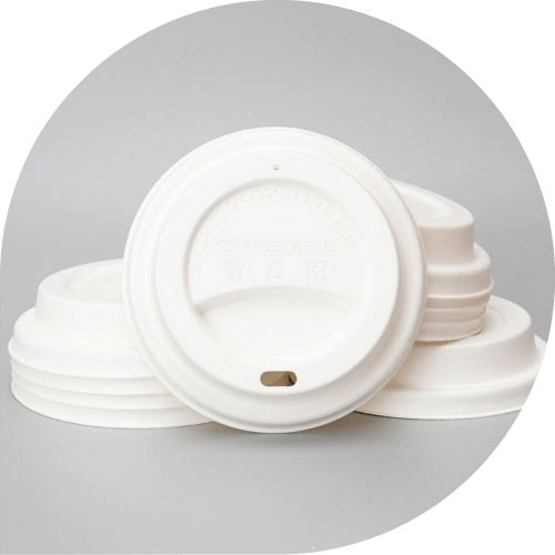 New Compostable Bagasse Lids for Ultimate Cups