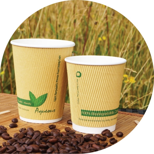 Plastic Free Lining Compostable Ripple Cups