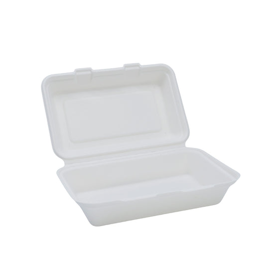 1000ml Bagasse Clamshell Lunch Box