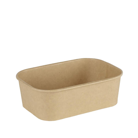 650ml Rectangular Kraft Deli Bowls
