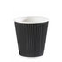 10oz Black Ripple Wrap Paper Coffee Cup
