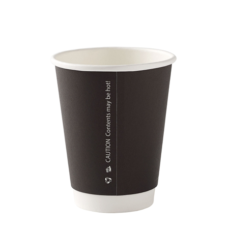 12oz Black Double Wall Paper Cups