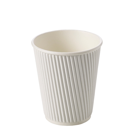 12oz White Ripple Wall Paper Cup