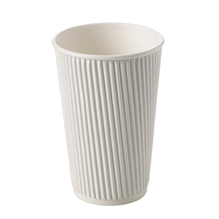 16oz White Ripple Wall Paper Cup