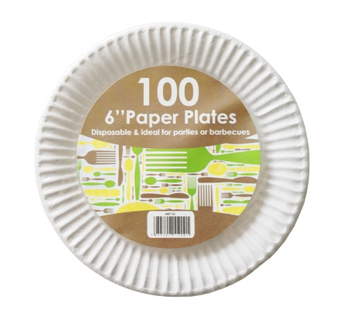 6" Disposable Paper Plates