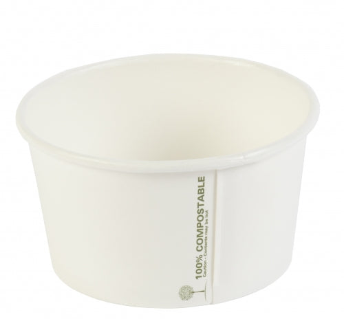 12oz White Biodegradable Soup Containers