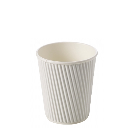 8oz White Ripple Wall Paper Cup