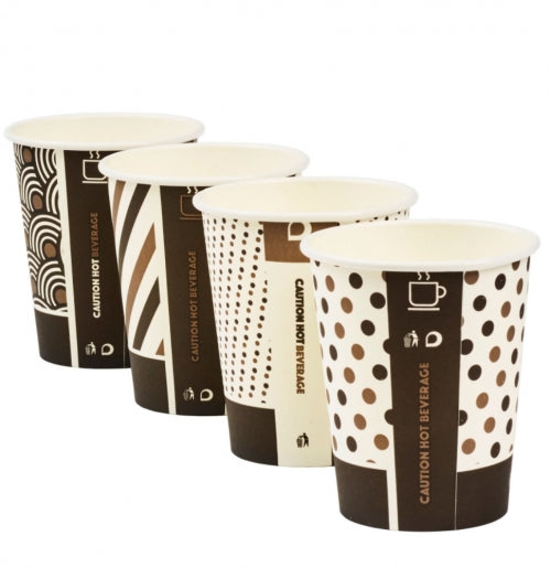 10oz Mixed Design Compostable Bamboo Cups