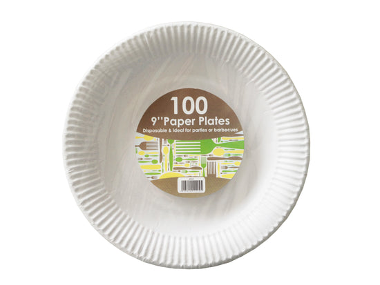 9" Disposable Paper Plates
