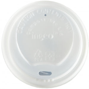 Compostable White 8oz Domed Sip-thru Lid (10x100)